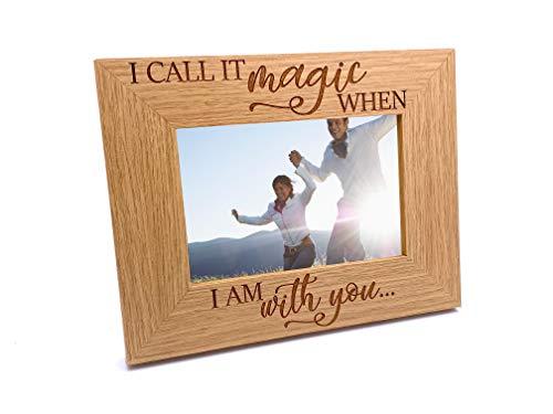 ukgiftstoreonline Love Themed I Call It Magic Engraved Wooden Photo Frame Gift - ukgiftstoreonline