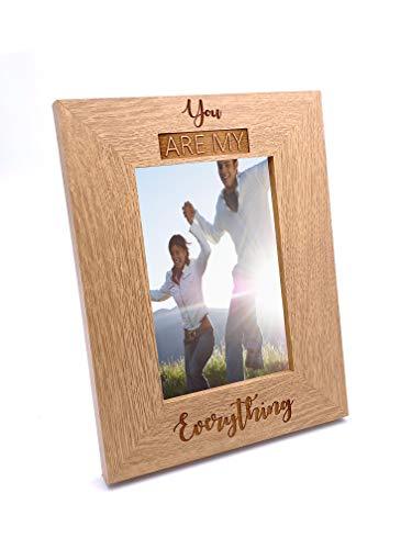 ukgiftstoreonline Love Themed You are My Everything Engraved Wooden Photo Frame Gift - ukgiftstoreonline