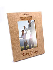 ukgiftstoreonline Love Themed You are My Everything Engraved Wooden Photo Frame Gift - ukgiftstoreonline