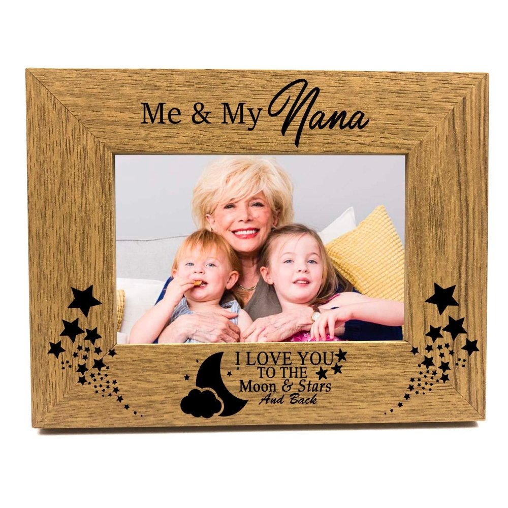 ukgiftstoreonline Me and My Nana Love You To The Moon and Back Photo Frame Gift - ukgiftstoreonline