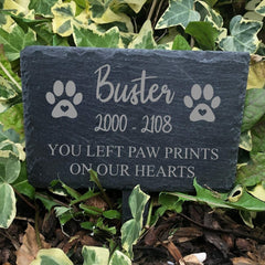 ukgiftstoreonline Memorial Plaque For Pet Dog - Personalised Dogs Grave Stone Slate Marker - ukgiftstoreonline