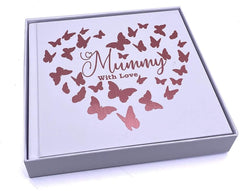 ukgiftstoreonline Mummy With Love Photo Album Keepsake Gift Butterfly Rose Gold Design - ukgiftstoreonline