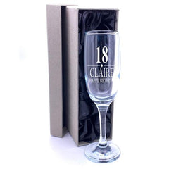 ukgiftstoreonline Personalised Any Age Birthday Champagne Flute Glass Gift Boxed 18th 21st 30th 40th 50th 60th 70th 80th - ukgiftstoreonline