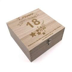 ukgiftstoreonline Personalised Birthday Keepsake Box or Photo Box Gift 18th 21st 30th 40th 50th 60th 70th 80th - ukgiftstoreonline