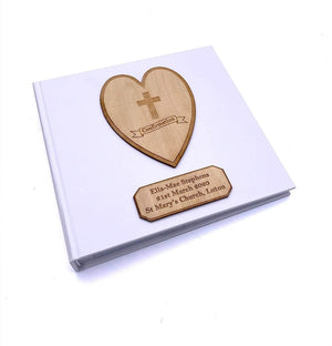 ukgiftstoreonline Personalised Confirmation Photo Album Keepsake Gift Boxed Wood Engraved - ukgiftstoreonline