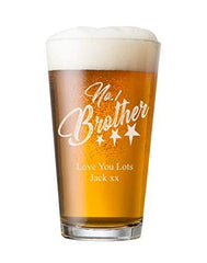 ukgiftstoreonline Personalised Engraved Perfect Beer Pint Brother Gift - ukgiftstoreonline