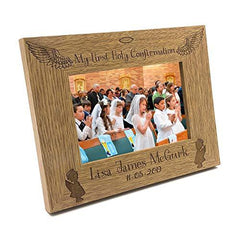 ukgiftstoreonline Personalised Girl's First Holy Confirmation Wooden Photo Frame Gift - ukgiftstoreonline