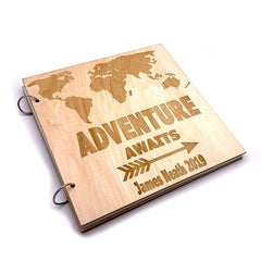 ukgiftstoreonline Personalised Large Adventure Travel Holiday Scrapbook Photo Album - ukgiftstoreonline