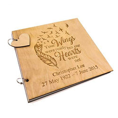 ukgiftstoreonline Personalised Large Funeral Remembrance Guest Book Scrap Book Album - ukgiftstoreonline