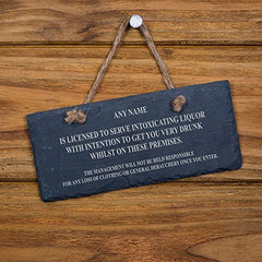 ukgiftstoreonline Personalised Pub Bar Licensee Sign Home Gift Man Cave Shed BBQ Garden - ukgiftstoreonline