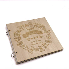 ukgiftstoreonline Personalised Special Nana Engraved Large Wooden Scrapbook Photo Album - ukgiftstoreonline