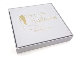 ukgiftstoreonline Personalised Wedding Photo Album Keepsake Gift Boxed Gold Finish - ukgiftstoreonline