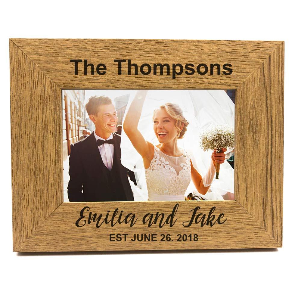 ukgiftstoreonline Personalised Wedding Photo Frame Gift Landscape FW290 - ukgiftstoreonline