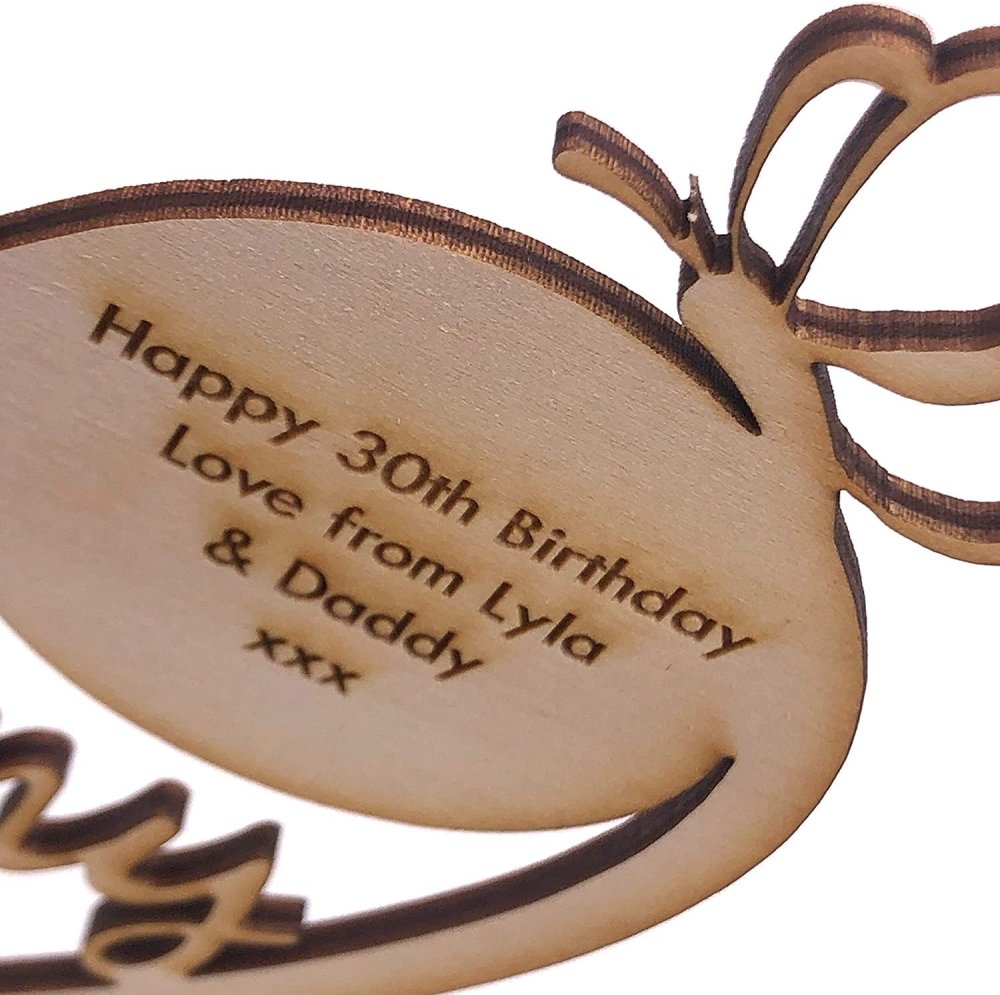 ukgiftstoreonline Personalised Wooden Freestanding Heart Gift For Mummy With Message - ukgiftstoreonline