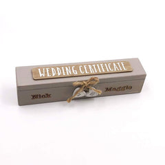 ukgiftstoreonline Personalised Wooden Wedding Certificate Holder - ukgiftstoreonline