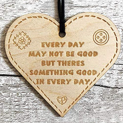 ukgiftstoreonline Something Good In Every Day Button Range Wood Heart Gift - ukgiftstoreonline