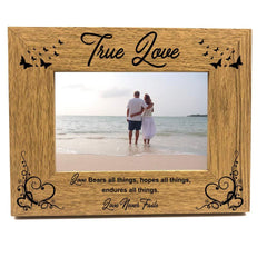 ukgiftstoreonline True Love Bears All Things Wooden Photo Frame Gift - ukgiftstoreonline