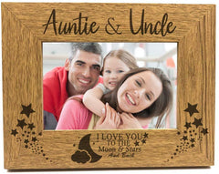 ukgiftstoreonline Wooden Engraved Auntie and Uncle Photo Picture Frame Gift Idea - ukgiftstoreonline