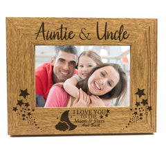 ukgiftstoreonline Wooden Engraved Auntie and Uncle Photo Picture Frame Gift Idea - ukgiftstoreonline