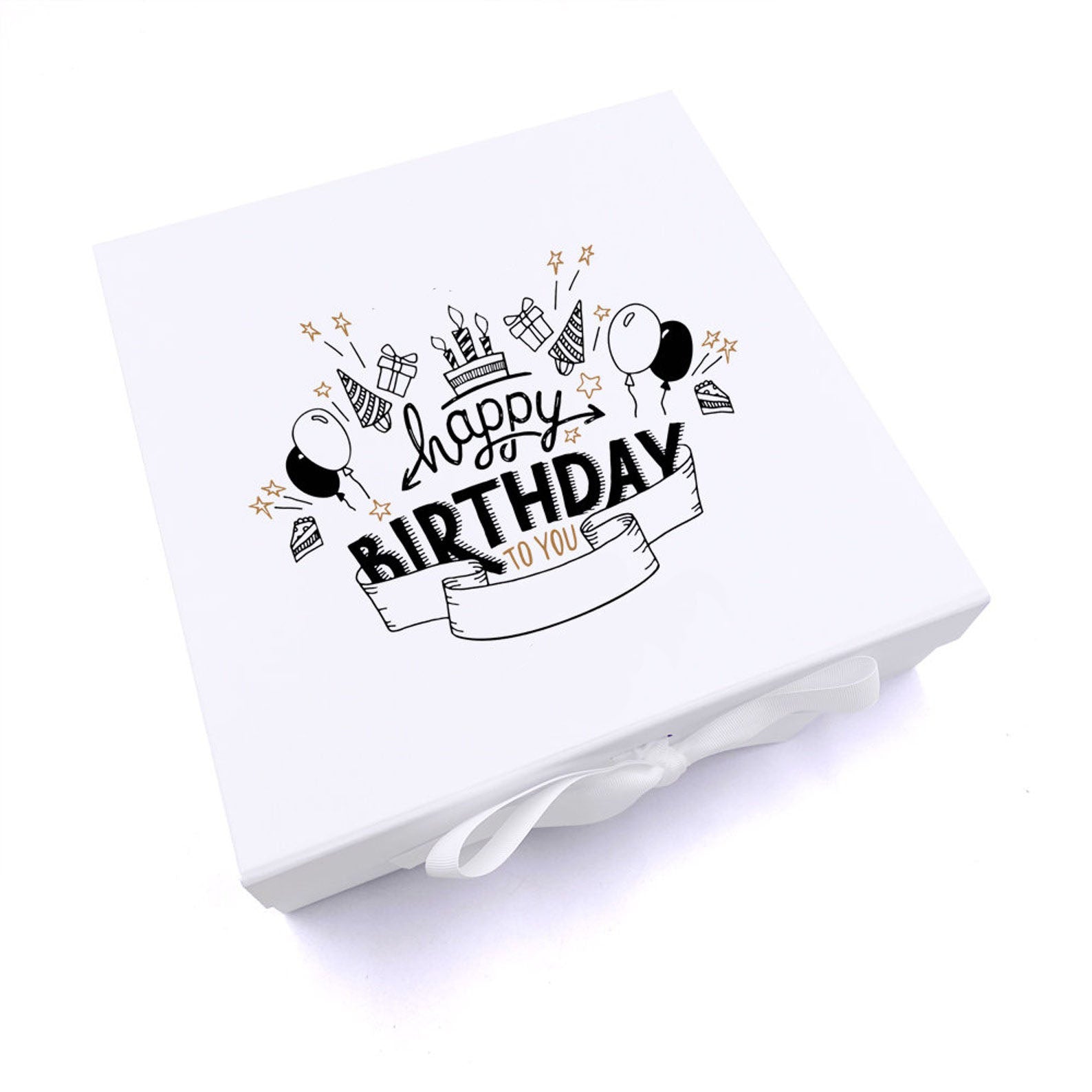 ukgiftstoreonline Personalised Any Age Happy Birthday Gift Keepsake Memory Box 18th, 21st, 30th, 40th, 50th
