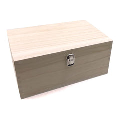 Unpainted Wooden Storage Keepsake Box Art Craft Decoupage Perfect for Documents, Valuables, Toys & Tools - ukgiftstoreonline