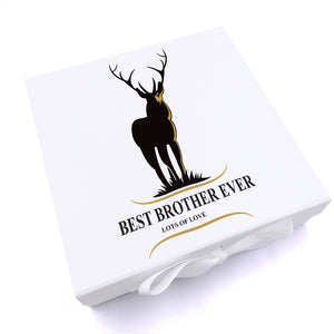 ukgiftstoreonline Personalised Best Brother Ever Stag Keepsake Memory Box