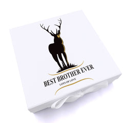 ukgiftstoreonline Personalised Best Brother Ever Stag Keepsake Memory Box