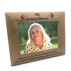 Wife Memorial Remembrance Photo Frame - ukgiftstoreonline
