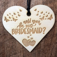 Will You Be My Bridesmaid Heart Plaque Gift - ukgiftstoreonline