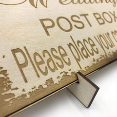 Wooden Wedding signs Plaques, Gift Present Wedding Post Box - ukgiftstoreonline