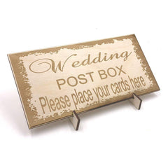 Wooden Wedding signs Plaques, Gift Present Wedding Post Box - ukgiftstoreonline