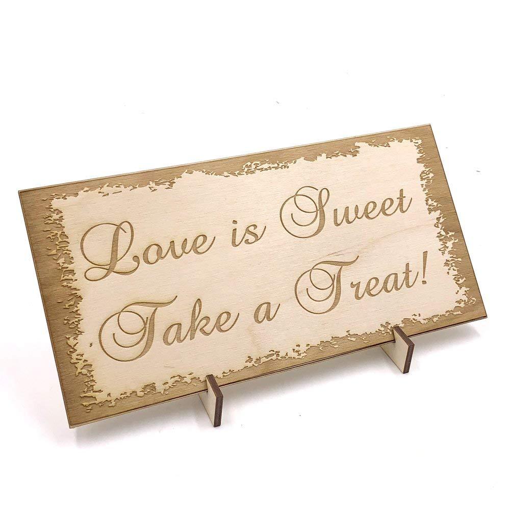 Wooden Wedding signs Plaques, Sweet Table Candy Bar Take a Treat - ukgiftstoreonline