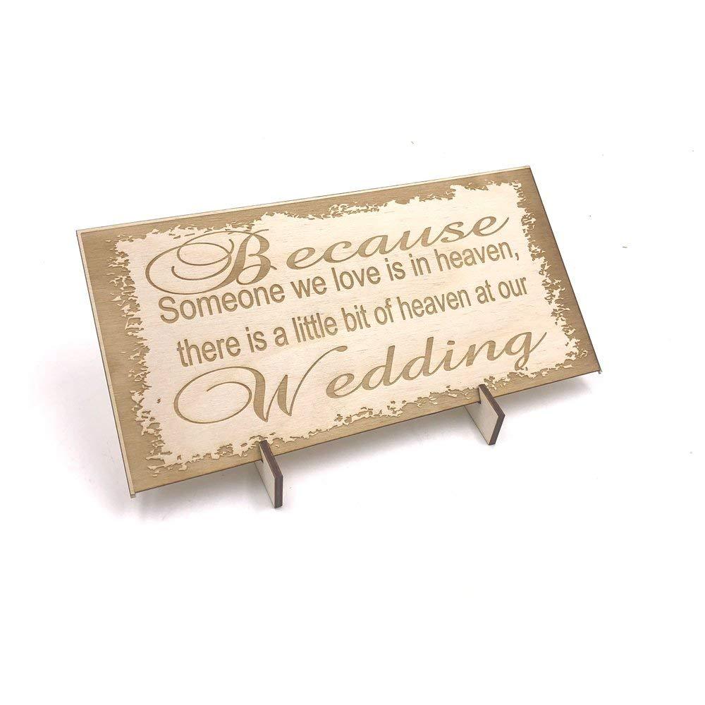 Wooden Wedding signs Plaques, Wedding in memory of someone in Heaven - ukgiftstoreonline